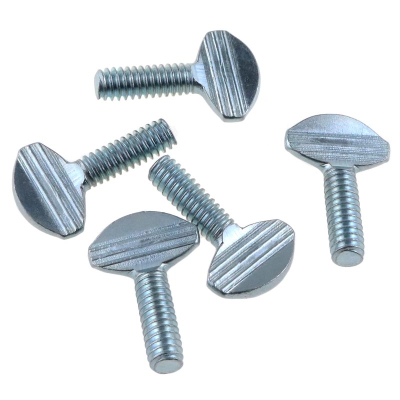 LUORNG 20PCS Silver Carbon Steel Thumb Screw 1/4''-20 x 3/4'' Galvanized Rack Screw - Image 5
